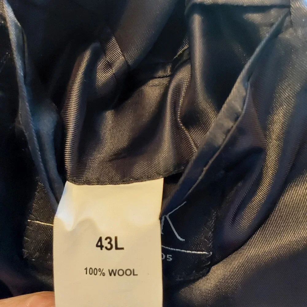 Jos A Bank Blazer Mens 43L Charcoal Pin‎ Stripe 2 Button Sport Jacket Wool $650
